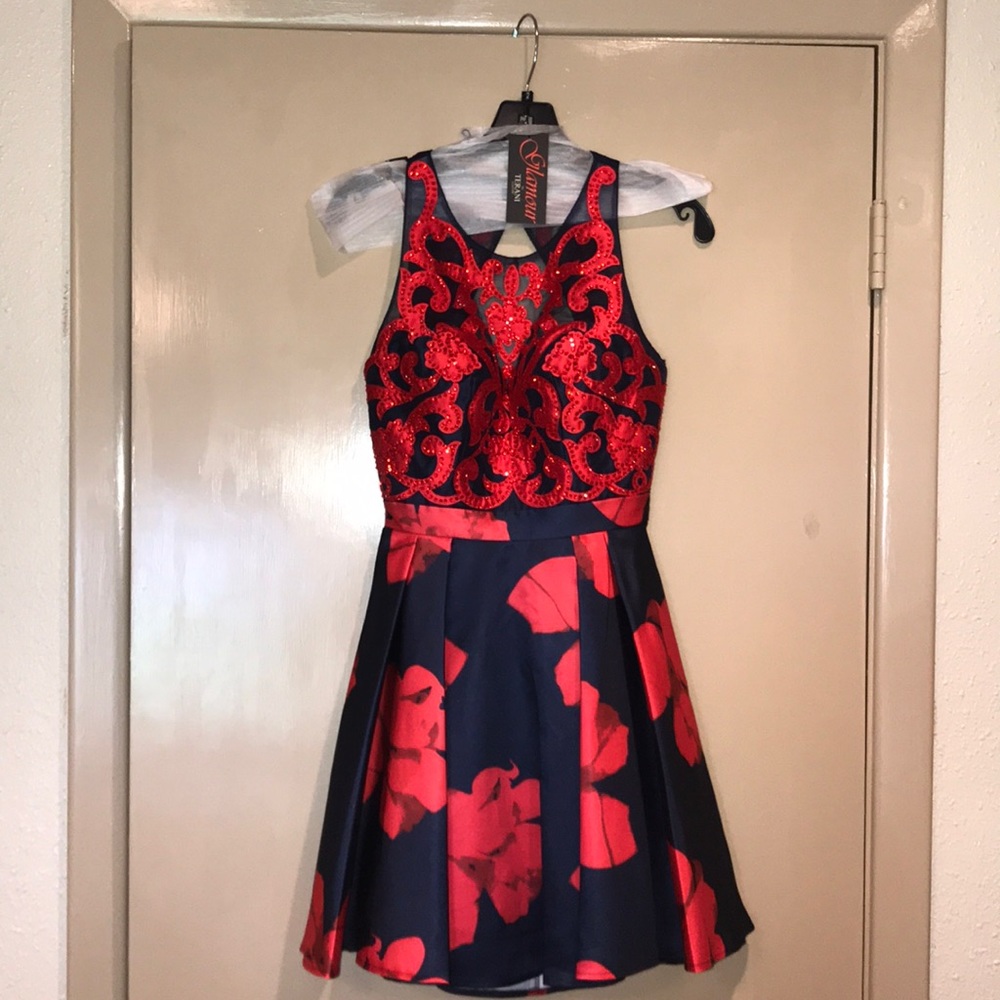 RED AND BLUE PARTY DRESS 🎉🎉